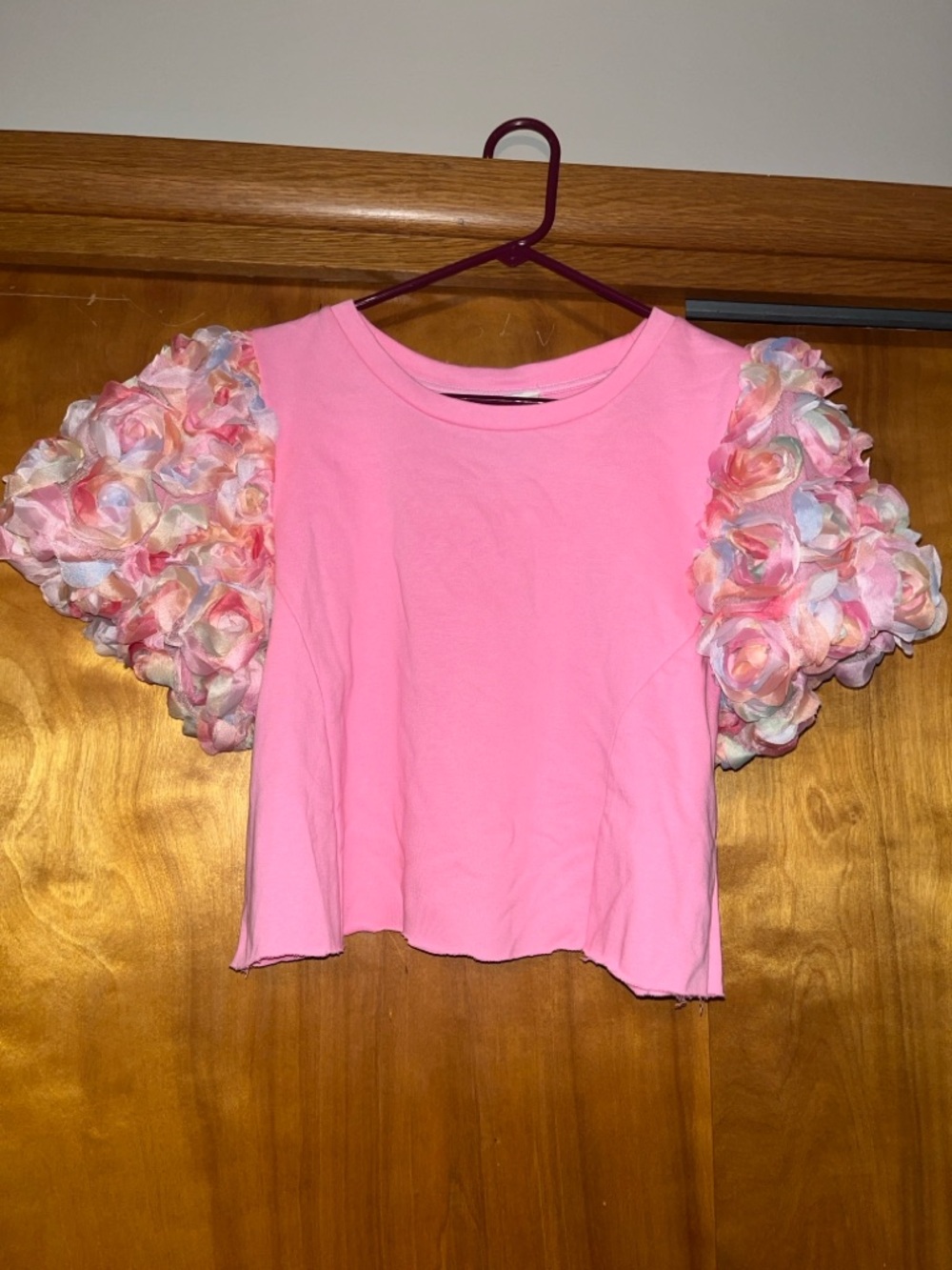 Umgee Pink Floral Puff-Sleeve Top - Picture 4 of 5